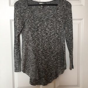 Paper crane size small long sleeve top